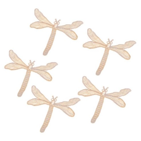 Prettyia 5pcs 면 직물 바느질 - 패치 아플리케 DIY 의류 가방 모자 장식, 잠자리, 코튼