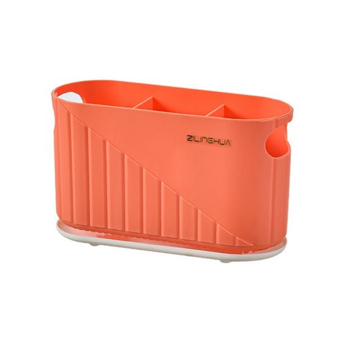 [LF] 식기걸이 벽걸이/테이블 대용량 주방용기 수납함수저칼 수납대, Orange