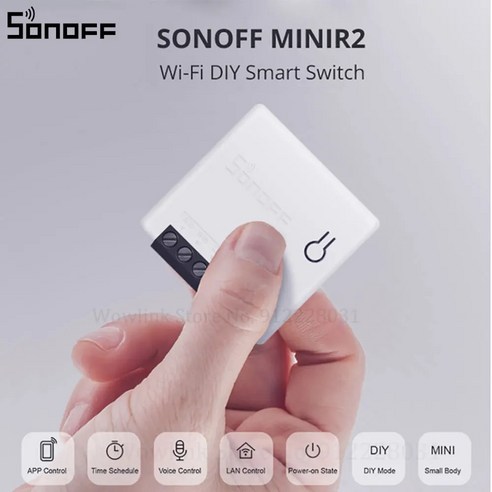 SONOFF MINI / MINIR2 Wifi DIY 스위치 스마트 홈 2 웨이 컨트롤 스위치 e-WeLink app를 통해 Alexa Google Home Alice, 1)MINIR2 - WHITE