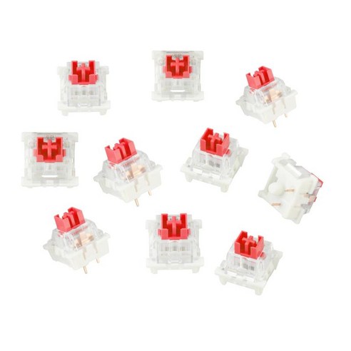 3Pin 기계식 키보드 스위치 MX 스위치 키보드 초보자용 기계식 스위치, 싱글 15x15x17mm, ABS 플라스틱, 방진 레드