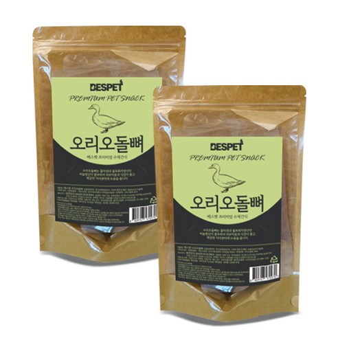 베스펫 프리미엄 수제간식 200g, 오리오돌뼈, 2개