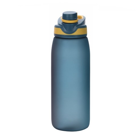 손잡이가있는 재사용 가능한 병 휴대용 물 컵 학생 핸디 컵 젖빛 플라스틱 tritan 공간 컵, 네이비5520, 750ml
