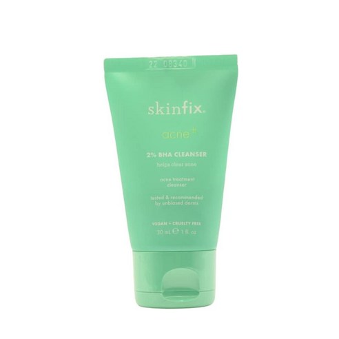 Skinfix Mini Acne+ 2% BHA + Azelaic Acid Niacinamide AHA Cleanser 1 oz / 30 ml, 1개