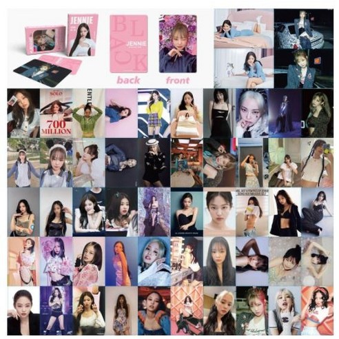 블랙핑크 양면 포카 블랙핑크 굿즈 아이돌굿즈 How You Like That Kill This Love 굿즈 54장 양면 lomo 포토카드 6종택1, 제니