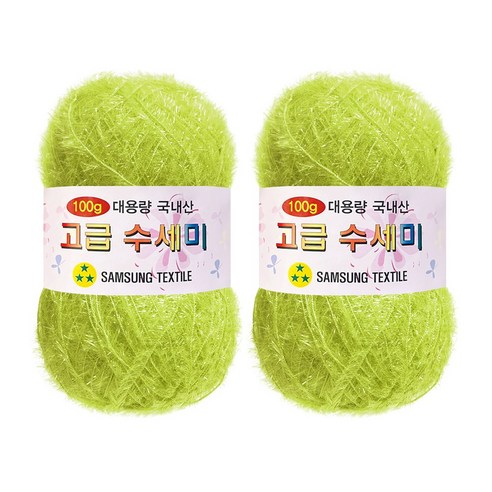 울클럽 대용량 고급수세미 뜨개실 100g 2볼 (총 200g), 116 옐로우그린, 2개