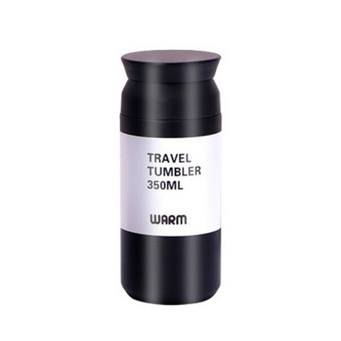주부공식 진공 보온 보냉 스텐 텀블러, 블랙, 350ml