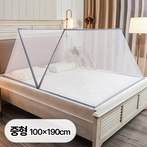 원터치 폴딩 모기장 접이식 텐트 방충망 침대 캐노피 캠핑 거실 사각 초간편 대형 차박 실내 원룸 소형 1초, R99223G(그레이, 1개