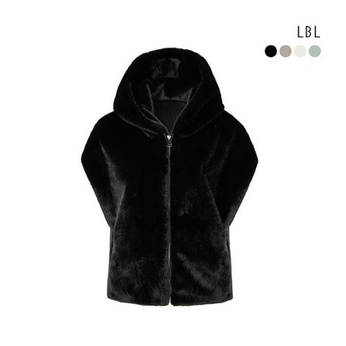 [OKㅣ강추] [LBL] 에센셜 FAUX밍크 후드집업 베스트 [OKNOWㅣ추천상품]