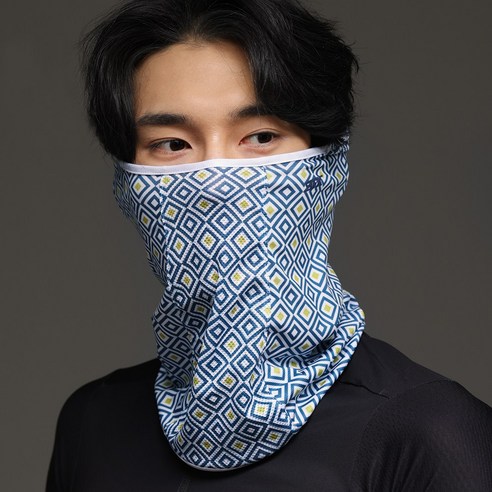 나인에프엑스 썸머체이스 넥게이터 여름용 스포츠워머 마스크 릴렉스핏, 10.클러스터 블루화이트