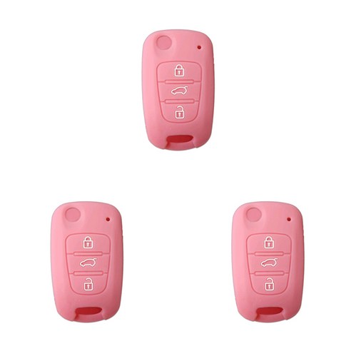 뽀마 실리콘 케이스, 핑크3p, C02 3버튼 아반떼MD