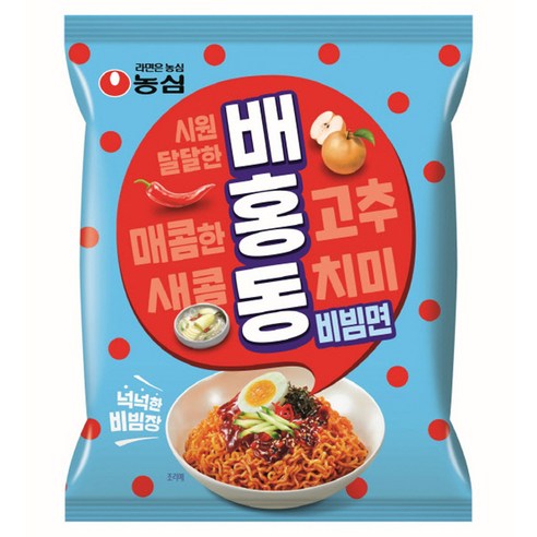 농심 배홍동 비빔면 137g, 16개