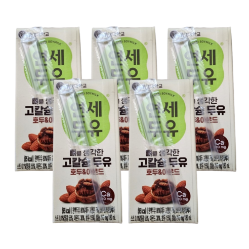 연세두유 뼈를 생각한 고칼슘 두유 호두&아몬드, 180ml, 48개