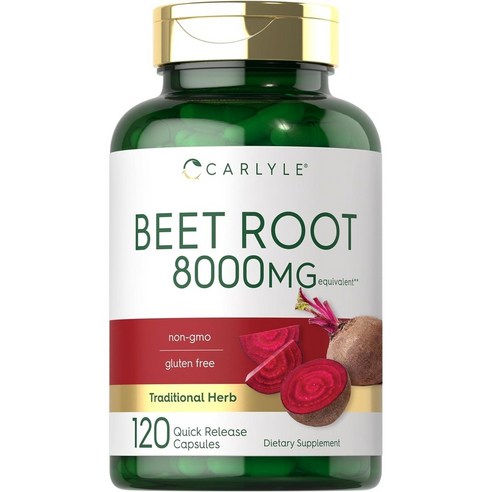 비트 뿌리 20배 추출 8000mg 고함량 120캡슐 4개월 미국산 Beet Root, 1개, 120개