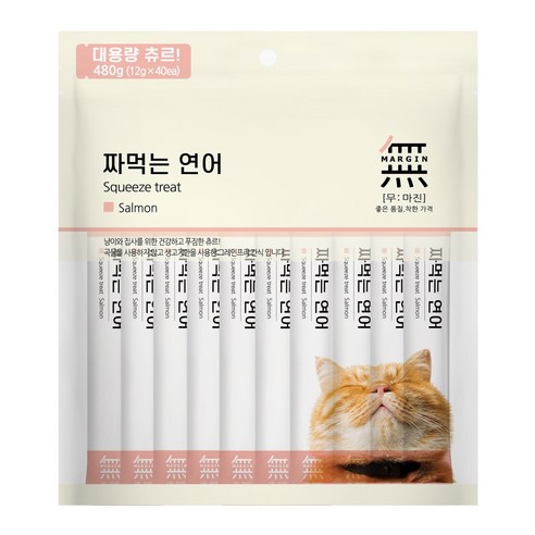 무마진 짜먹는 닭가슴살 연어 츄르 12g x 40개, 480g, 1개