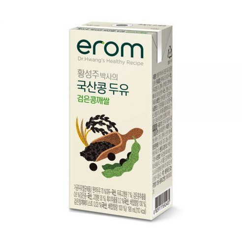 이롬 황성주 국산콩 검은콩깨쌀 두유, 48개, 190ml