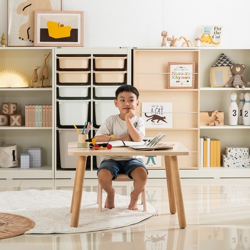 사랑스러운 디자인과 안전성, 아이 성장에 맞춘 리바트 꼼므 아이 책상으로 우리 아이 첫 공부 습관을!