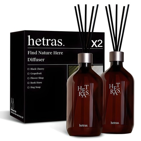 헤트라스 대용량 디퓨저 허그솝 500ml 2개