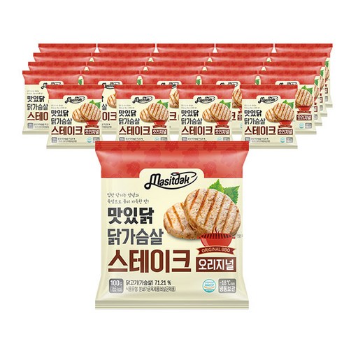 맛있닭 닭가슴살 스테이크 오리지널, 100g, 24개