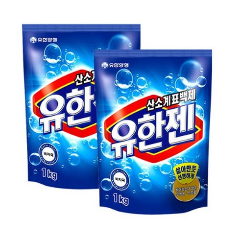 유한양행 산소계 표백제 유한젠 1kg+1kg 리필, 1kg, 4개