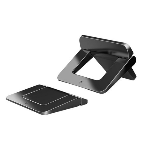 범용 접이식 노트북 스탠드 홀더 노트북용 조절 가능한 냉각 베이스, 48mm x 48mm x 7mm, 검은 색, ABS 플라스틱