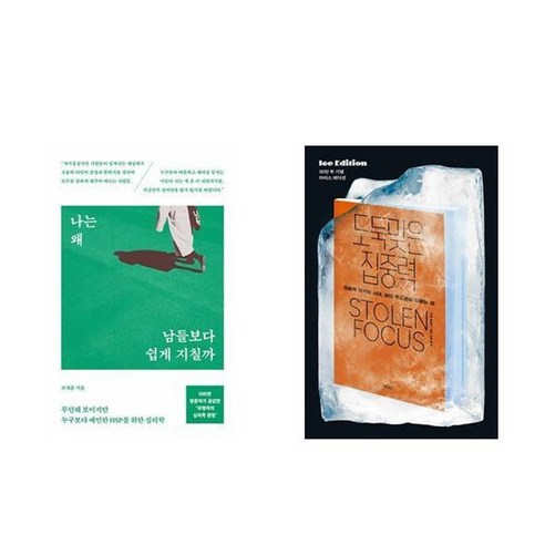 하나북스퀘어 나는 왜 남들보다 쉽게 지칠까+도둑맞은 집중력 아이스 에디션