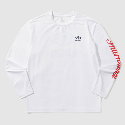 엄브로 UMBRO 그래픽 워터 긴팔 티셔츠 화이트(UP321CRL73)