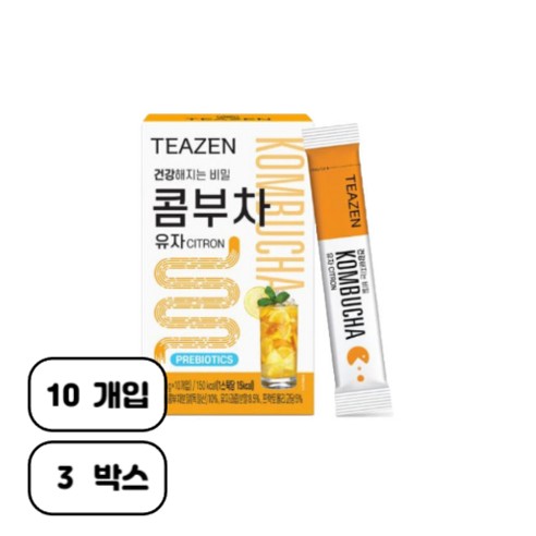 티젠 콤부차 유자, 5g, 1개입, 30개