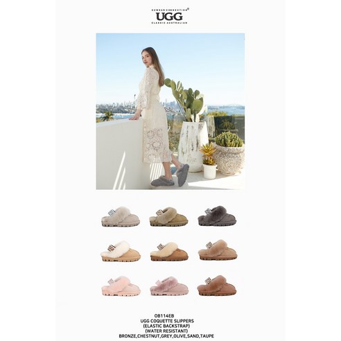 어그타제트  UGG OB114EB UGG COQUETTE SLIPPER 성인 어그슬리퍼 코케트 밴딩