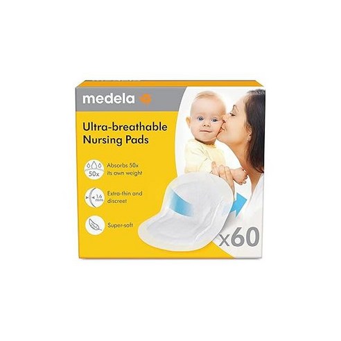 Medela Ultra-Breathable Nursing Pad | 60 Count Highly Absorbent ...