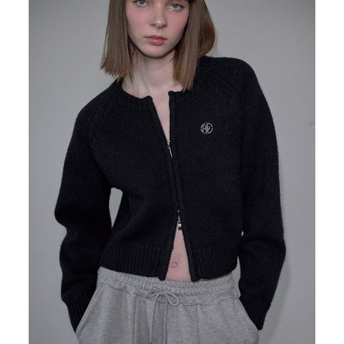 ROSEFRANTZ Two-way Wool Knit Cardigan [Black]