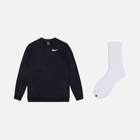 나이키 드라이 스우시 맨투맨 블랙 + 웰던 양말