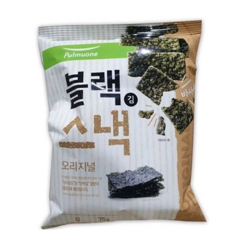 풀무원 블랙김스낵 오리지널 75g, 4개