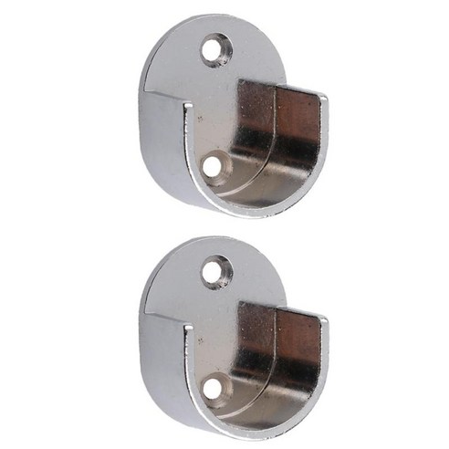 내구성 커튼 폴 25mm/28mm 직경용 브래킷 커튼 레일 지지대 커튼 로드, 25mm, 실버, 아연 합금