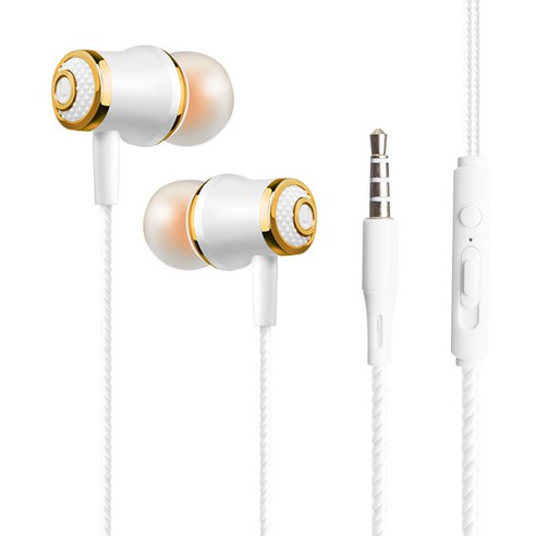 우석 S36 유선 이어폰 이어폰을 꽂습니다 MP3 게임 이어폰 밴드 맥뮤직 이어폰, S65 맥튜닉 골드 색상입니다., 규격 없음