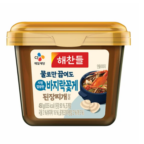 해찬들 물로만 끓여도 시원 깔끔한 바지락 꽃게된장찌개 양념, 1개, 450g