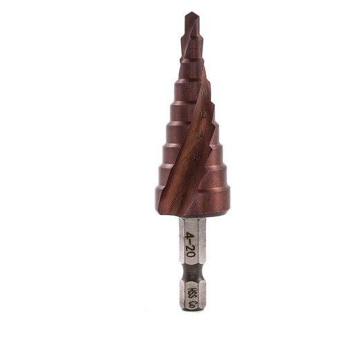 공구 고합금강 M35 스텐리스강 트위스트 스텝드릴 4~20mm 1개