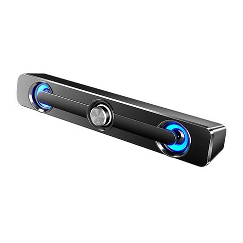 Etase USB 유선 강력한 블루투스 컴퓨터 스피커 사운드 바 서브우퍼 베이스 서라운드 박스 PC 노트북 전화 태블릿 MP3-블랙, 검은 색