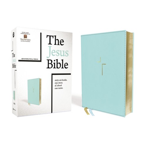(영문도서) The Jesus Bible NIV Edition Leathersoft Blue Indexed Comfort Print Imitation Leather, Zondervan, English, 9780310452263