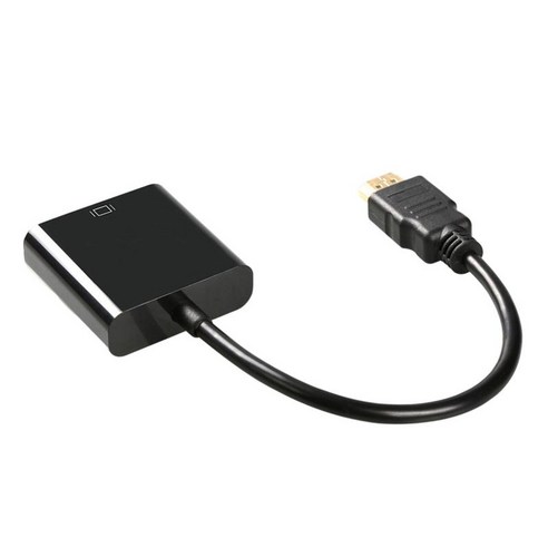 HDMI 케이블 HDMI-VGA 1080P 디지털 오디오 변환기 HDTV HDCP 남성-여성 컴퓨터 데스크탑, 검은 색, 17cm., 아직도