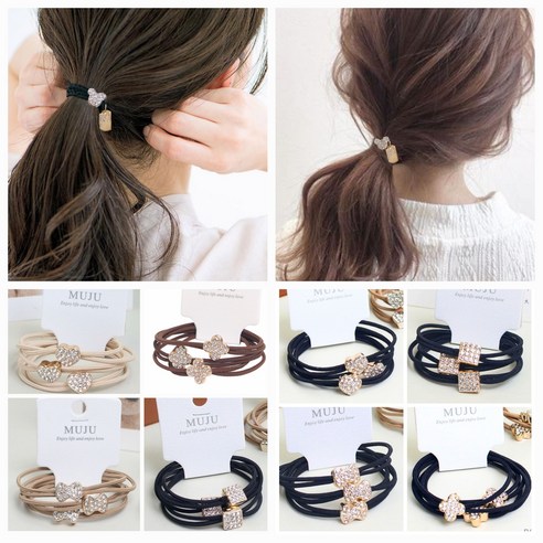✨ 매일 똑같은 헤어스타일, 이제 지겨우신가요? 큐빅 머리끈 하나로 분위기 UP! 예쁜머리끈