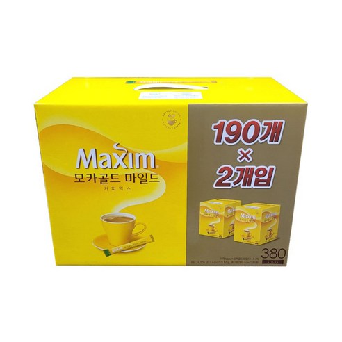 맥심 모카골드 마일드 커피 믹스, 12g, 190개입, 2개