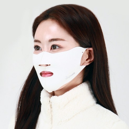 네이팡 스탠다드 노출 남녀공용 자외선 차단 스포츠 운동 안면 입체 쿨링 마스크, 크림