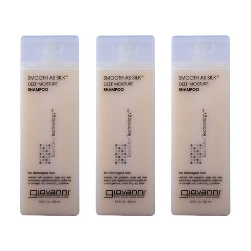 지오바니 스무스 애즈 실크 딥 모이스처 샴푸, 250ml, 3개