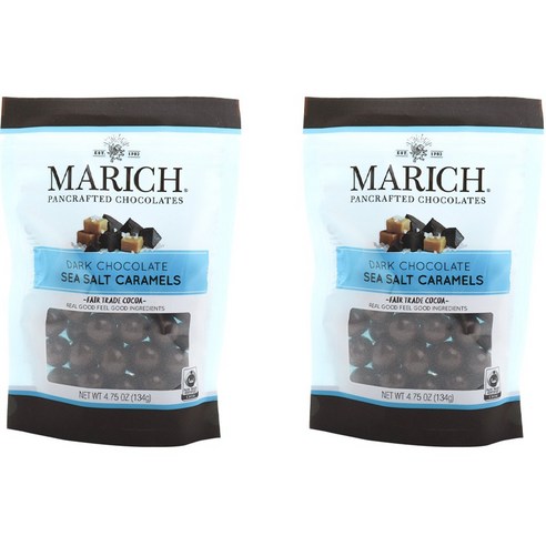 Marich 다크 초콜릿 씨 솔트 카라멜, 134g, 2개