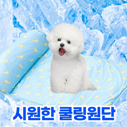 어리플 냉기팡팡 강아지 고양이 여름 방석 쿨매트, 블루 S, 1개