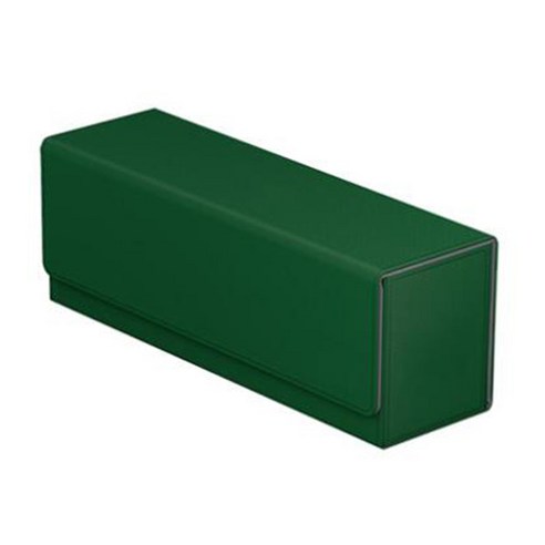400 카드 케이스 용 PU 트레이딩 카드 홀더 카드 데크 박스, 310x95x112mm, PU 가죽, 초록