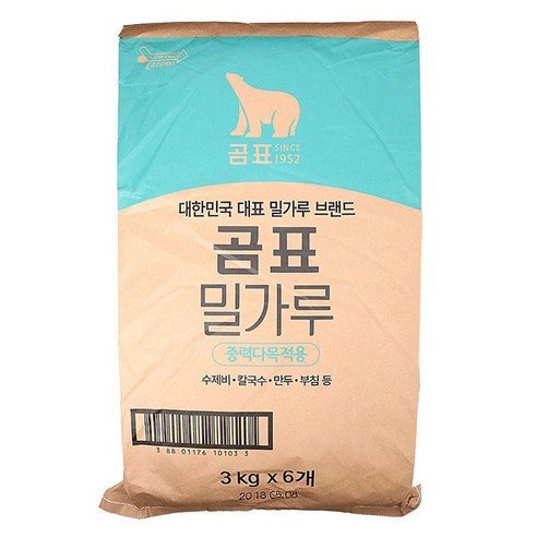 곰표밀가루(중력다목적용) 3KG/곰표 BOX (6), 3kg, 1개
가루/조미료/오일 곰표밀가루(중력다목적용) 3KG/곰표 BOX (6), 3kg, 1개
가루/조미료/오일