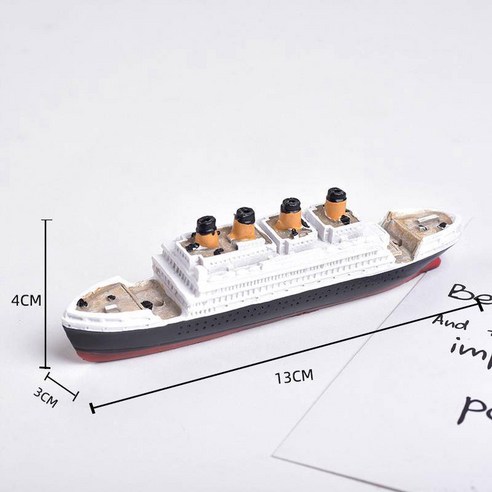 신형 타이타닉호 모형 다층 크루즈선 홈스타일링 디어 지중해 나무 진열, A타입 사이즈 12.2×2.2×3.2cm 지중해크루즈