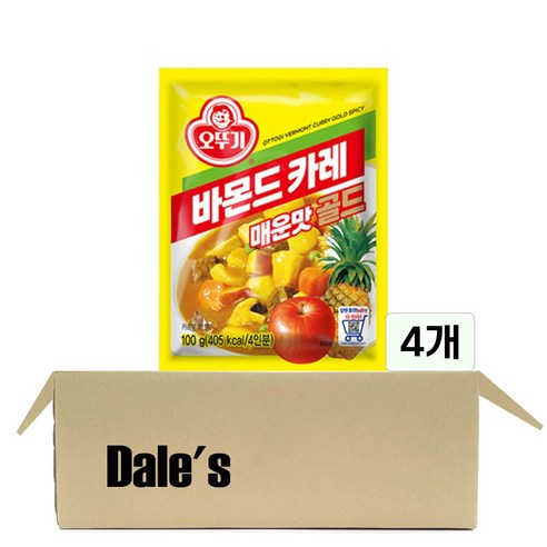 데일즈기획 오뚜기 바몬드카레 골드 매운맛, 4개, 100g