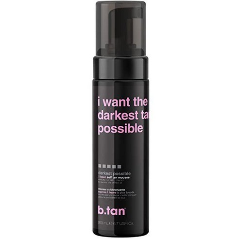 b.tan 가장 어두운 가능성 셀프 태너 | I Want The Darkest Tan Possible 1 hour Self tan mousse 셀프태닝 무스 200 ml, 200ml, 1개